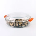 Microwave glass bowl set, glass bakeware set with lid