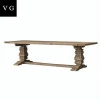 Mid-Century Modern Wood Dining Table Natural Rectangular Table for Dining Furniture