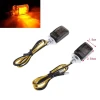 Mini Micro Motorcycle Amber LED Indicators Blinkers Turn Signal Black light