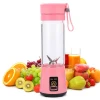 Mini Portable Strong Power USB Rechargeable Juicer Cup Smoothie Blender with Stainless Steel 6 Blades