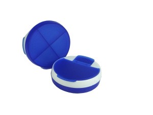 Mini round pill box for daily medicine storage