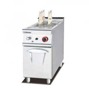 mobile kitchen equipment gas pasta cooker with cabinet