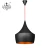 Import Modern bedroom indoor decor home aluminum black lampshade E27 led pendant light from China