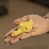 Modern laying flat duck design ceramic incense stick holder for home decoration