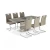 Import Modern MDF Extending Dinning Room Set Extendable 6/8 Seat Dining Table and Chairs from China