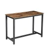 modern small wooden wood metal dining table kitchen