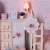 Import Mookids Doll house model toys role play elegant house  furnishing Pink Girl home room children toys kids not include glue from China