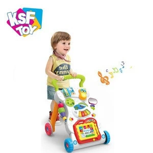 multifunctional activity musical baby learning walker toy with magnetic drawing board