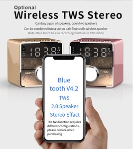 MX02 TWS custom sound speaker white noise machine usb hifi tf card mp3 player portable bedroom home mini wireless alarm clock