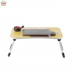 Natural Adjustable Laptop Stand Up to Folding Bed Table laptop wooden bed table