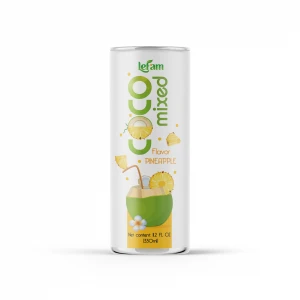 Natural Coconut Sparkling Water with Fruit Flavors 11.2 Oz Canned