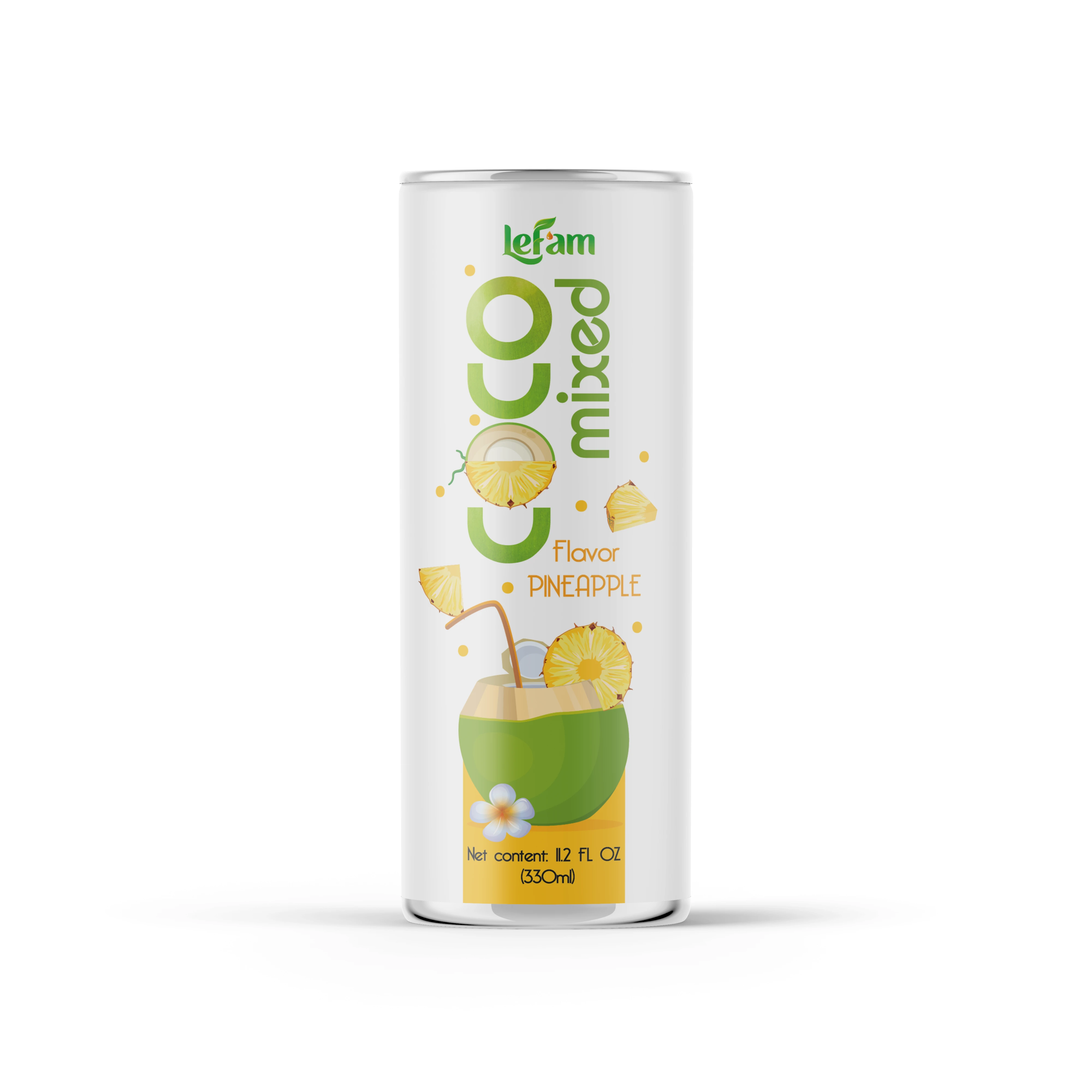 Natural Coconut Sparkling Water with Fruit Flavors 11.2 Oz Canned