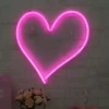 Neon LED light LED neon light Pink LOVE &amp; Pink Heart LED hanging ornament for home decor, home accessories, party, holiday