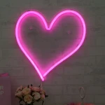 Neon LED light LED neon light Pink LOVE & Pink Heart LED hanging ornament for home decor, home accessories, party, holiday