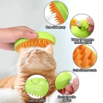 New 3 In1 Pet Cat Steamy Brushes Self Cleaning Steam Cat Massager Brush For Dog Remove Tangled And Loosse Hair Cat Steamy Brush