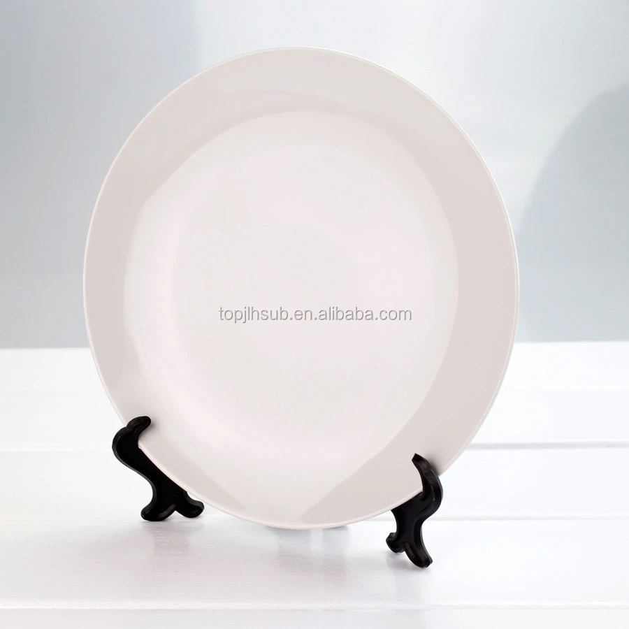 New Arrival 8&quot; Round 3D Ceramic Sublimation Printing Plates Custom Printed White 3D Porcelain Plate