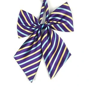 New Colorful Handmade Fashion Accessories Adjustable Stripe Bow Tie