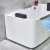Import New Design acrylic whirlpool bathtub waterfall freestanding rectangular glass whirlpool Indoor With Pillow from China