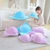 New Design Cute Big Size Sea Animals Manta Ray Plush Pillow Stuffed Fish Soft Cushion For Sofa Couch Bedroom Decoration