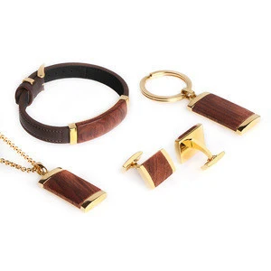 New design ebony men&#039;s jewelry sets pendant necklace wood jewelry