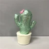 New design fabric item mini artificial bonsai pot decor green home accessories interior decoration cactus with sequin