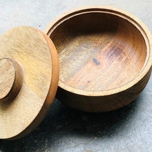 new design high quality mango wooden fruit vegetable dining  bowl at wholesale price by Indian manufacturer