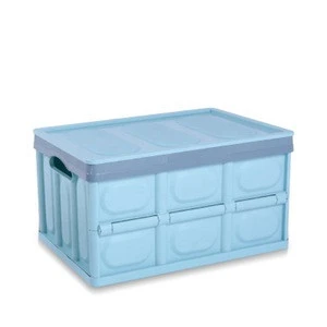 new eco household foldable plastic collapsible storage box with lid