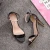 Import New Fashion Design Peep Toe Paint Black Apricot 8cm High Heel Sandals Women High Heel Shoes from China