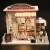 Import New Mini Family wooden toy DIY dollhouse with colorful dolls &amp; furnitures kids pretend play large doll house from China