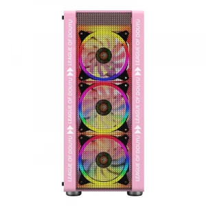 New model desktop ATX computer gaming case with 3 RGB Fans/with240 Water-cooled/Side transparent glass/USB 3.0