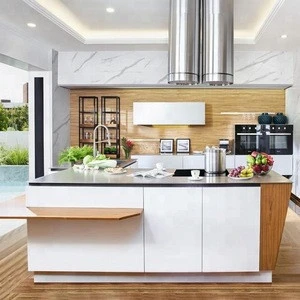 New model white lacquer kitchen cabinet designs for stainless steel kitchen furniture