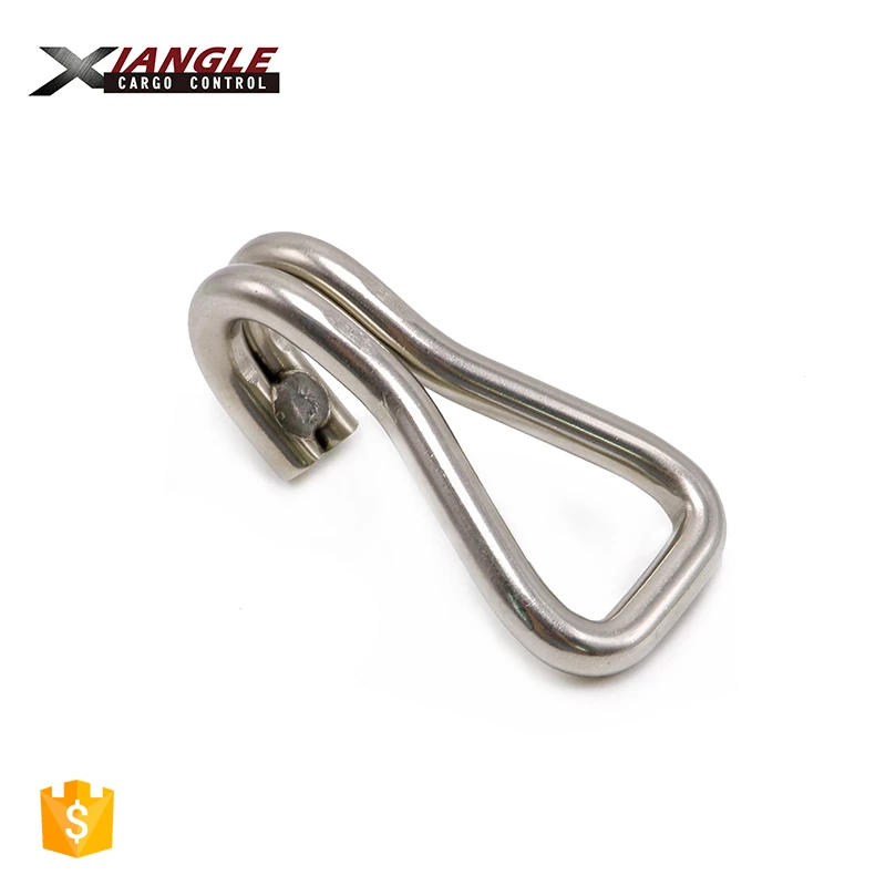New product 1 inch 25mm double J hook 800kgs 304 stainless steel tie down strap hooks
