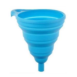 New silicone collapsible folding funnel silicone folding funnel for kitchen