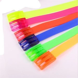 New style men and women candy color silicone rubber belt