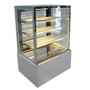 New Three-Tier Cake Display Cabinet Mobile Refrigeration Tempered Glass Electric Heating Wire Defogging Refrigerator Keep Fresh