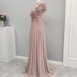 Newest Women Elegant  Party Ball Gown Rhinestone Elegant Ruffled Dresses Formal Evening Gown Dresses With Lace Banquet Plus Size