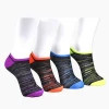 Newly design heather colors striped low ankle men cotton sport socks
