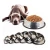 Import Non-slip rubber ring cheap price footprint stamped stainless steel dog and cat food bowl from China