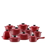 non stick ensemble mould food warmers cuivre 10 ceramic hot pot casseroles set