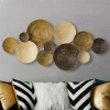 Nordic retro style creative metal round art living room bedroom wall decoration wall hanging