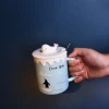 Novel Design Low Moq Wholesale Christmas Snow Man Ceramic Gift custom Coffee enamel Mug Christmas mugs