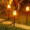 novelty outdoor flame torch lamp led garden lawn lamp solar night light