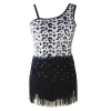 NT16050 Animal sequins with fringe Contemporary Lyrical costumes dresses, Latin dance wear for women.