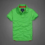 On sale wholesale outdoor leisure turn-down collar knitted100% cotton  short-sleeved shirt