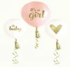 OP-14 Baby Shower Balloon With Gold Glitter Its A Girl Its A Boy Oh Baby Printed Light Pink Blue Ballons for children birthday