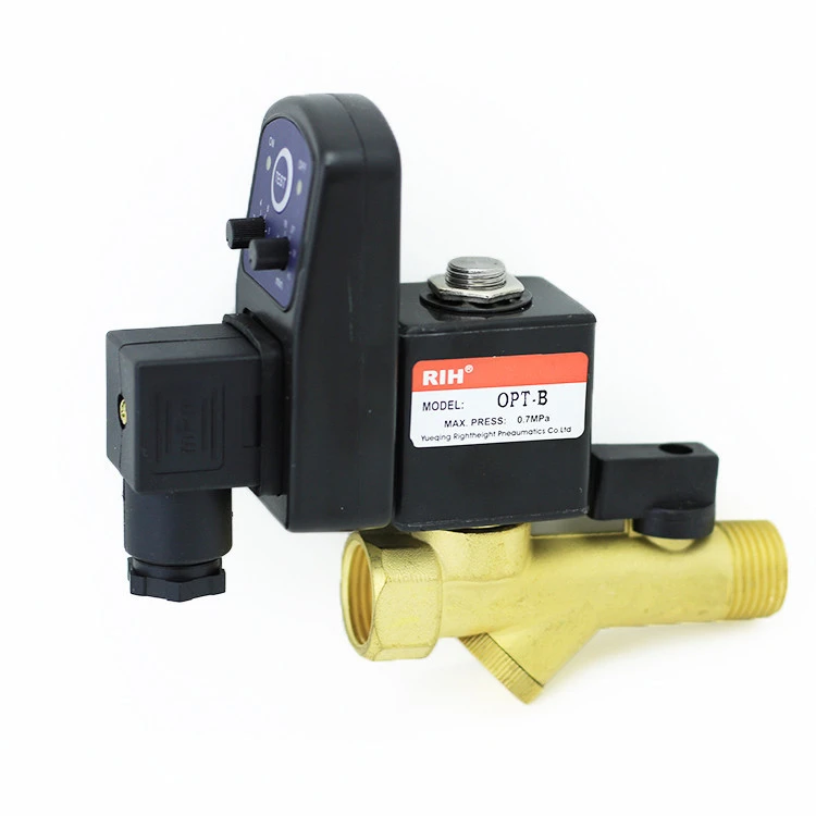 OPT Series 1/2&#x27;&#x27; Electronic Timer Split Automatic Brass Body Water Mechanical Solenoid Drain Valve Timer