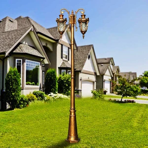 Outdoor classic European Style Waterproof LED Garden Light Antique Street Light and Poles aluminum garden lamp post