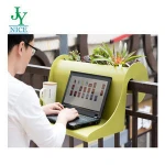 Outdoor Folding Deck Table Patio Garden nonadjustable Balcony Hanging Railing Table