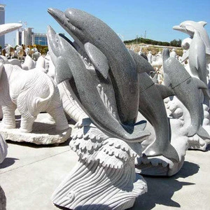 Outdoor Garden Stone Animal Dolphin Statue