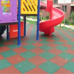 Outdoor Playground Rubber Safety Tiles/ 30mm Thick Rubber Flooring Mat